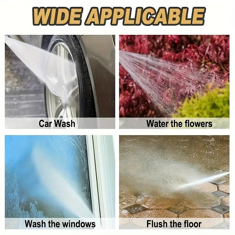 (Special Offer-Buy 1 get 1 free ) Multi Purpose 360° Rotary High-Pressure Car Wash Water Nozel – Dnurable Plastic, No Battery Needed