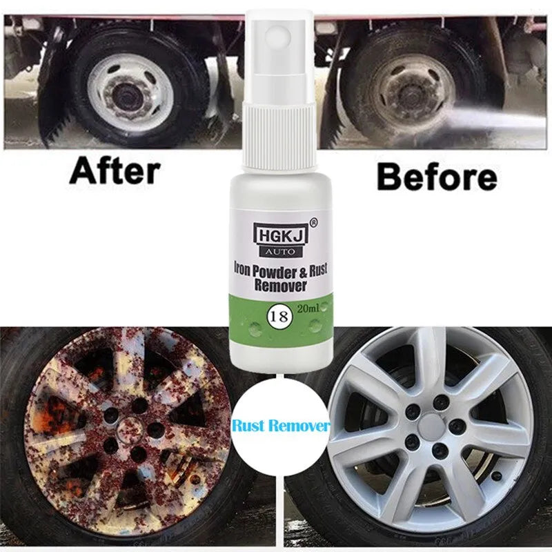(Limited Offer Buy 1 get 1 Free )    HGKJ-18 – 50ml Car Paint & Wheel Rust Remover Spray | Iron Powder & Rust Cleaner