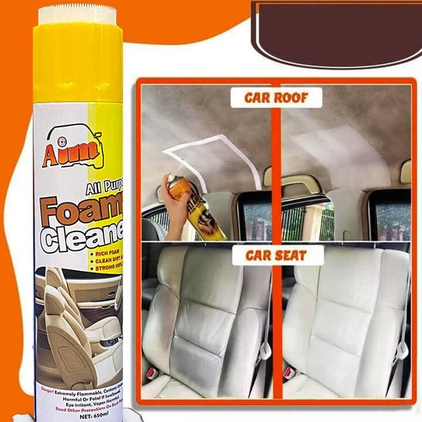 AIM- Multi-purpose Foam Cleaner Spray For Car Seats Roof, Sofa And Household Items – 460 Ml