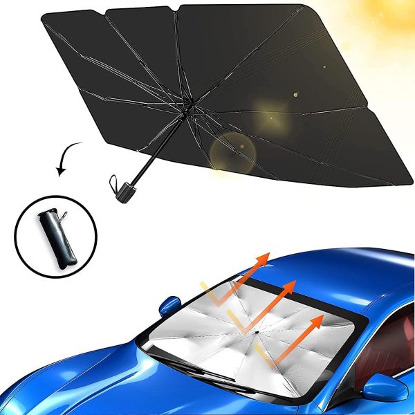 2025 Foldable Car Windshield Sunshade Umbrella – UV & Heat Protection for Front Windows, Universal Fit for All Cars