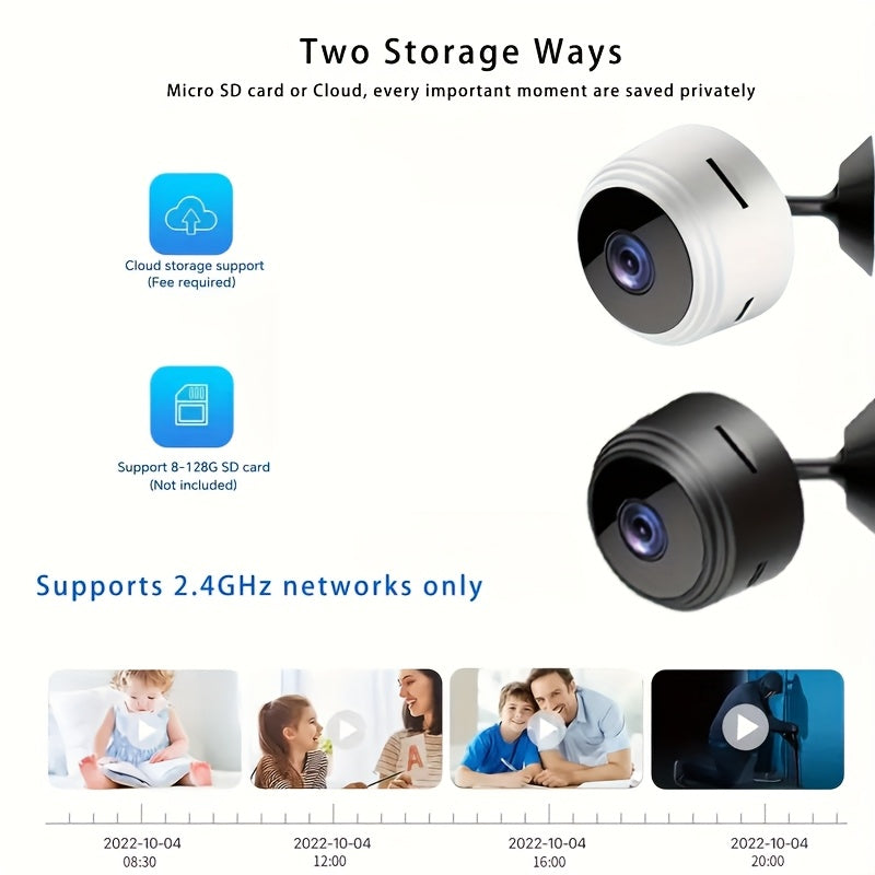 (40% off )   A9 Wireless Mini Surveillance Camera – 480P HD, Night Vision, WiFi Remote Access, Motion Detection