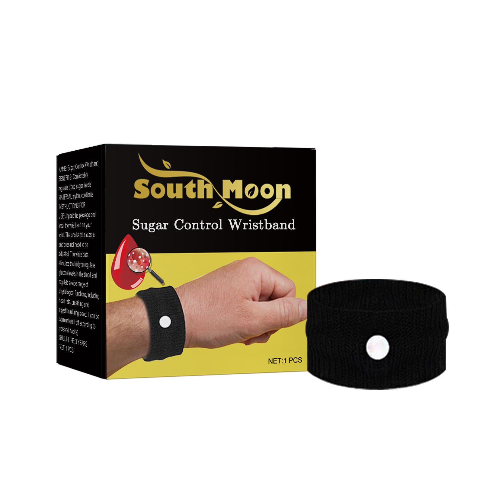 (50% OFF -Limited time Offer ) South Moon Sugar Control Wristband Recommended by American Doctors–  Regulate Blood Sugar Naturally |    Natural Diabetes Management Support for Diabetic patients